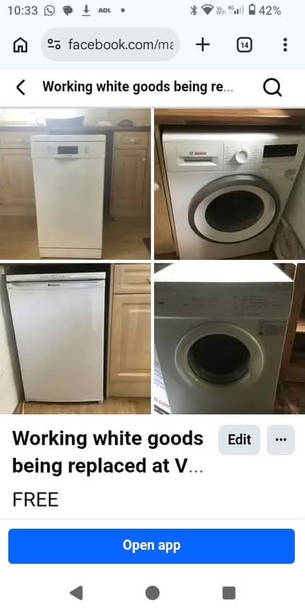 Photo of free white goods (Ewhurst Green TN32) #1
