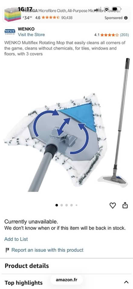 Photo of free Wenko rotating mop head & covers (Fordhouses WV10) #1