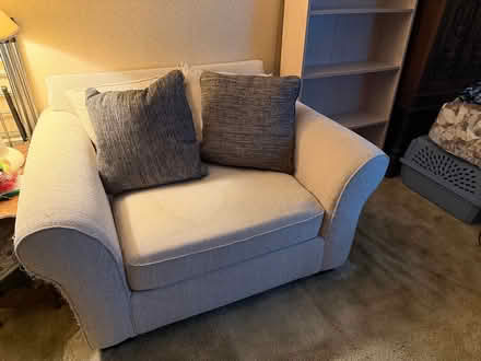 Photo of free Light colored oversized chair (Rancho Feliz Mobile Home Park) #1