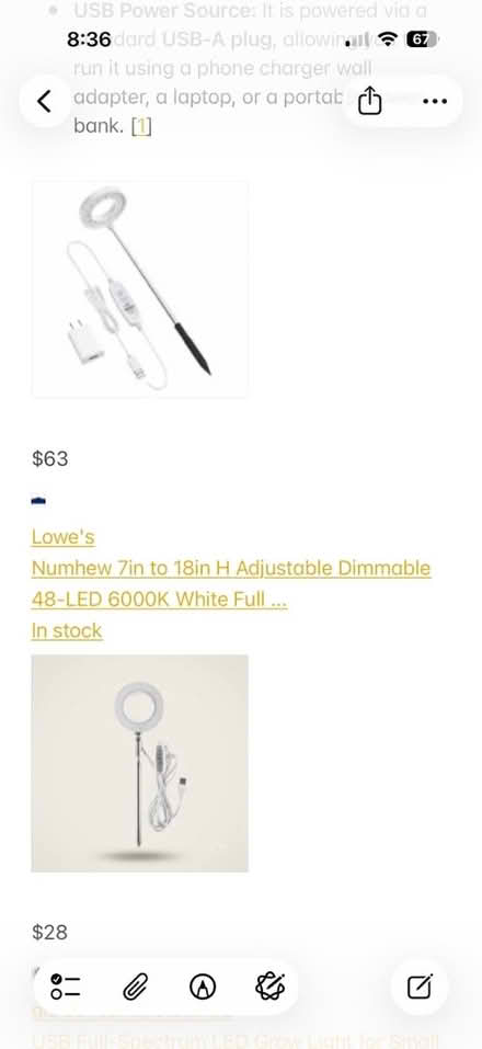 Photo of free USB-powered plant growing light (Valencia Avenue, Sunnyvale) #4