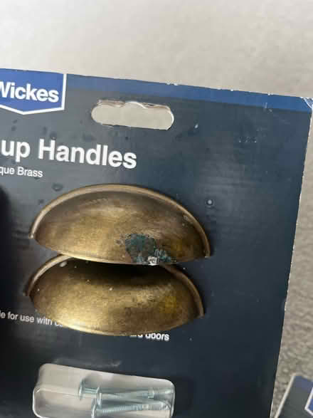 Photo of free 6 x antique brass cup handles (OX14) #3