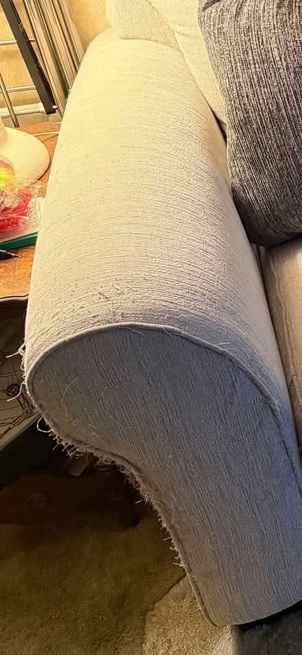 Photo of free Light colored oversized chair (Rancho Feliz Mobile Home Park) #2