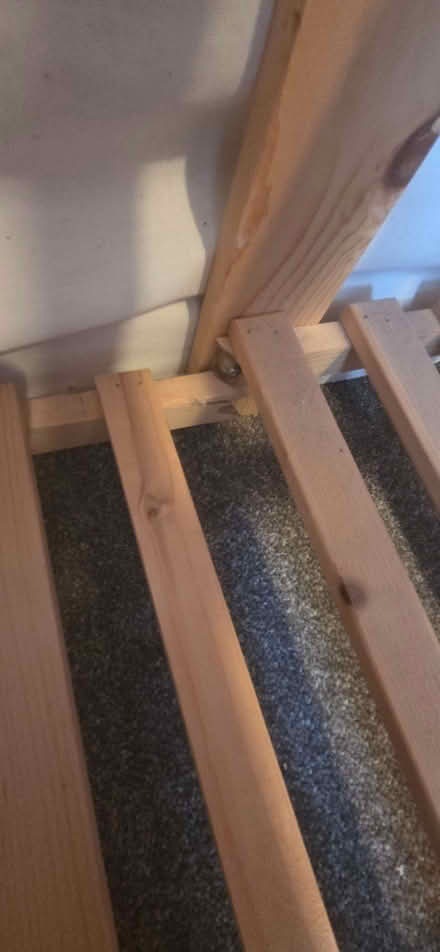 Photo of free Wooden slatted wardrobe with cover (Nether Edge S7) #3