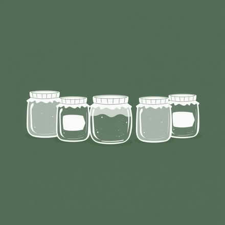 Photo of Lots of jam jars for jam making (Blackness EH49) #1