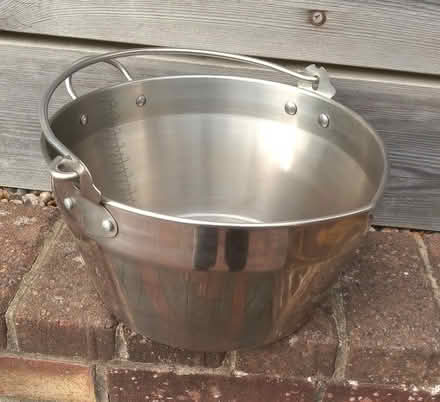 Photo of free large steel preserving pan (Winterbourne, Lewes. BN7) #1