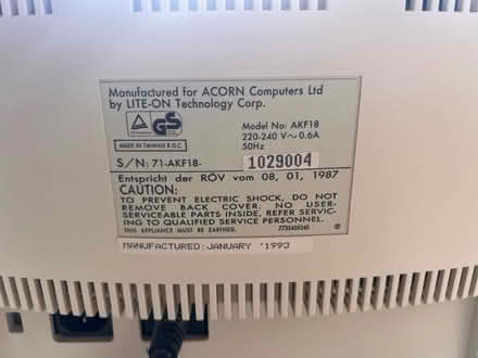 Photo of free Acorn a5000 computer 1993 (Stanway, CO3) #2