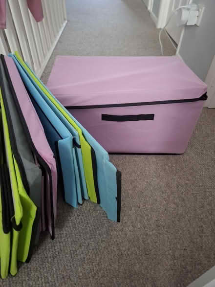 Photo of free 5 fabric foldable lidded tubs (OX15 bloxham) #1