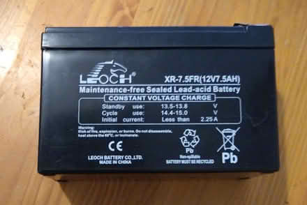 Photo of free Leoch XR-7.5FR Battery (St Austell PL25) #1