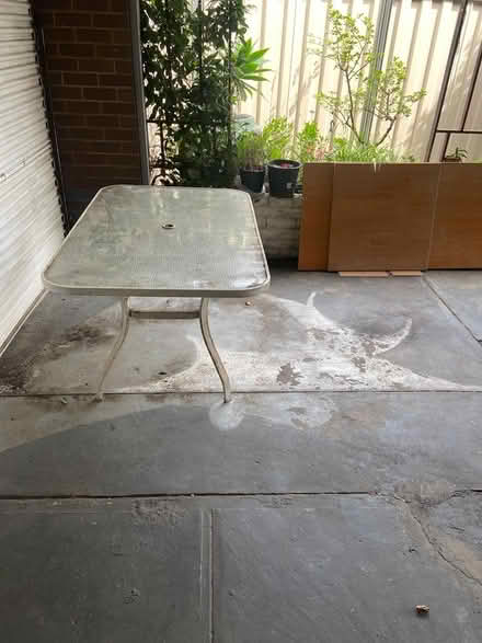 Photo of free iron garden table with a glass top (Keysborough-3173) #2