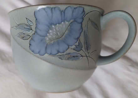 Photo of free Set of six Denby teacups and saucers perfect condition (Wake Green B13) #1