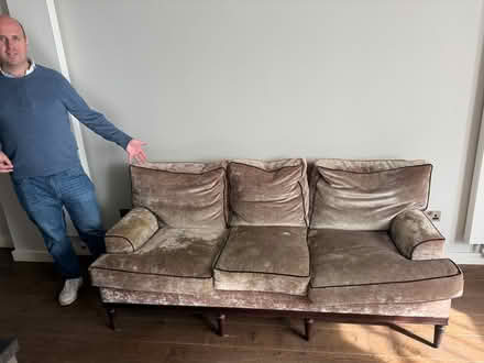 Photo of free Velvet Sofa (London SW3) #1