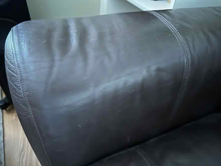 Photo of free Brown leather 2 seater sofa (Penrith CA11) #3