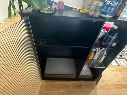 Photo of free Bar Cabinet with Glass Shelves (11208) #2