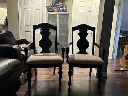 Photo of free Solid wood espresso colour chairs (Elgin Mills/Bayview) #1