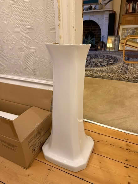 Photo of free Bathroom pedestal basin and taps (M21 Chorlton) #1