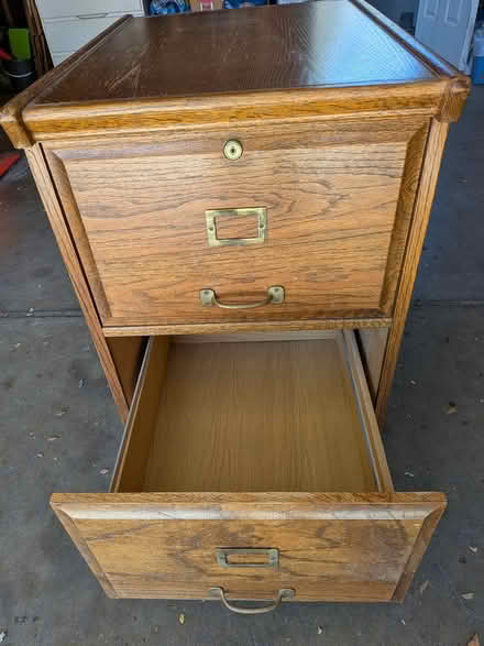 Photo of free Oak 2-Drawer File Cabinet (MV near Cuesta & Springer) #2