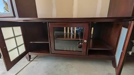 Photo of free Entertainment Center/Storage Shelf (Crystal Valley Ranch) #2