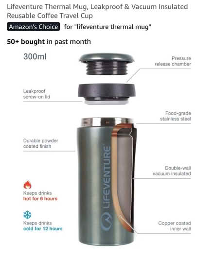 Photo of free Three Lifeventure Travel Mugs (Fareham PO15) #4