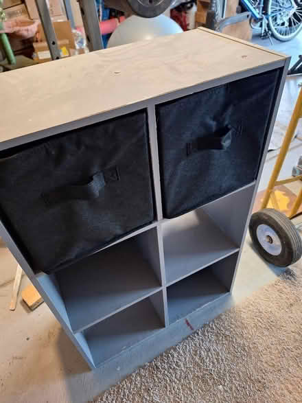 Photo of free Bookshelf with fabric drawers (Bridge and Coors) #1