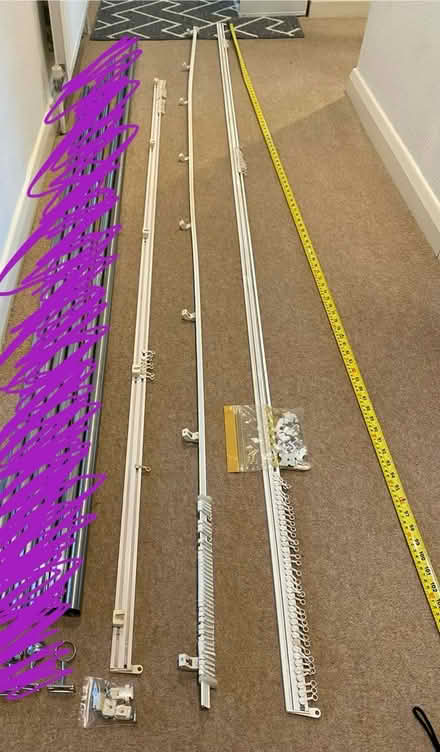 Photo of free 3 curtain tracks (Olivers Battery) #1