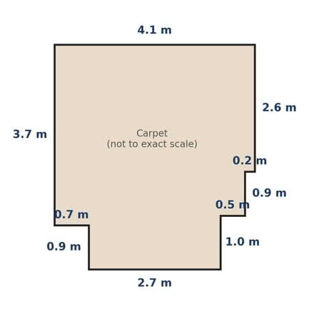 Photo of free Sand coloured textured carpet (Hp30lp) #1