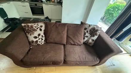 Photo of free Chocolate brown two seater sofa (Hayes & Harlington UB3) #4