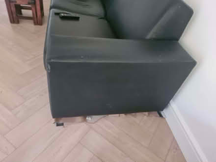 Photo of free 2 x Black Faux Leather 3-Seater Sofas – Used Condition (North Wembley HA0) #3