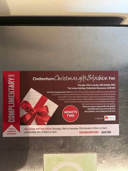 Photo of free Christmas Gift Fair Ticket for 2 (Hucclecote GL3) #1