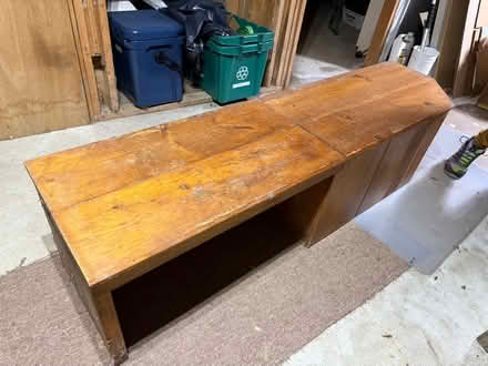 Photo of free Pine bench with built-in storage (East Quarter of Concord, MA) #1
