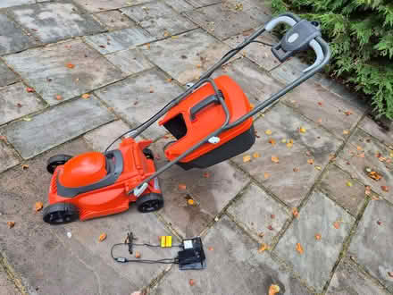 Photo of free Flymo SimpliStore Cordless Lawnmower + Charger NO BATTERIES (Purley on Thames RG8) #1