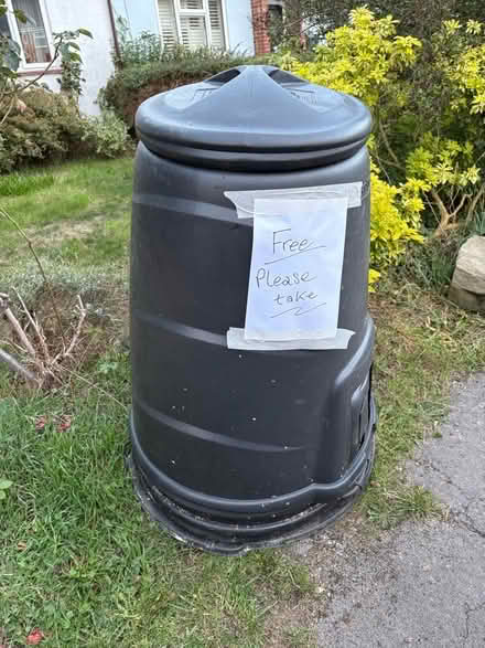 Photo of free Black plastic compost bin (Dean Court OX2) #1