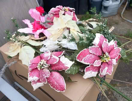 Photo of free Large bunch of Christians silk flowers (Collier Row RM5) #1