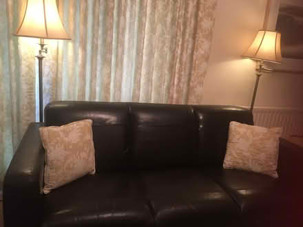 Photo of free 3 seater brown leather couch (Blackrock, co Dublin) #2