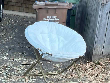 Photo of free Oversized folding saucer chair (176 Picnic Ave, San Rafael) #1