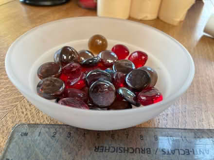 Photo of free Decorative glass bowl with glass gems/pebbles (Great Boughton CH3) #1