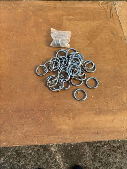 Photo of free Silver coloured curtains rings (Bradford On Tone TA21) #1