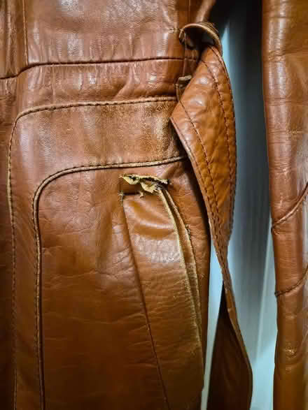 Photo of free Genuine Tan Retro Leather Coat (E5 Harry Zeital Way) #4
