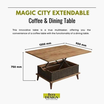 Photo of free Extendable Coffee & Dining Table 6-in-1: Bera Magic Stone (Cricklewood NW2) #3
