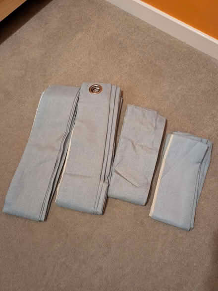 Photo of free 6 light blue blackout curtains (Bishop's Cleeve) #1