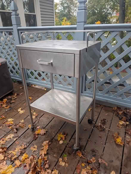 Photo of free Stainless steel kitchen cart (66 Sylvia Arlington) #1