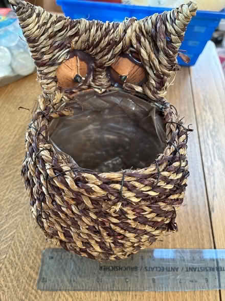 Photo of free Wicker owl plant pot, 10 to 12cm diameter (Great Boughton CH3) #2