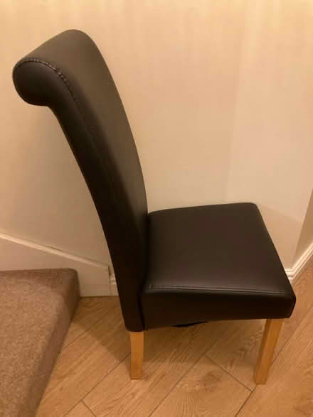Photo of free Black leather-look chair (Hitchin SG4 7SN) #2