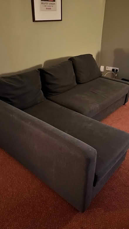 Photo of free IKEA Friheten double sofa bed navy (Lordship estate SG6 2) #3