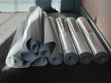 Photo of free 3 Unopened and 6 Opened/Half Rolls Very Light Blue Wallpaper (Woodlands DN6) #3