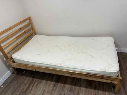 Photo of free Twin sized mattress and bed frame (Highlands) #1