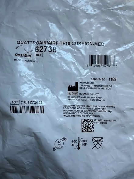 Photo of free Two CPAP full face cushions (Quincy and S Simms) #1