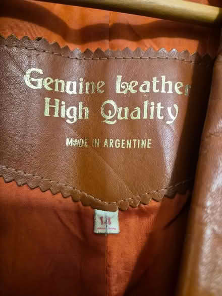 Photo of free Genuine Tan Retro Leather Coat (E5 Harry Zeital Way) #3