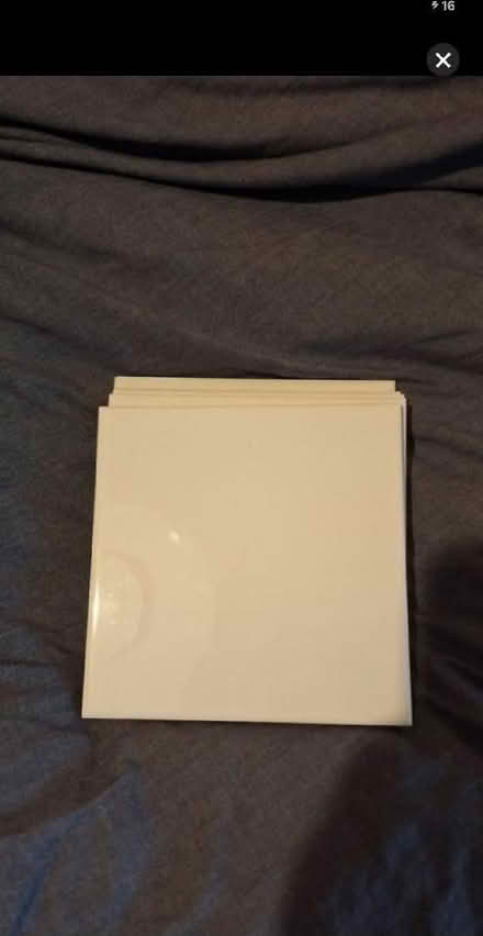 Photo of free 5 x square white tiles (Cann Hall E7) #1