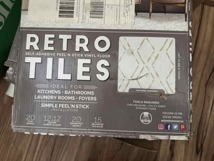 Photo of free Self-adhesive floor tiles (Foggy Bottom) #1
