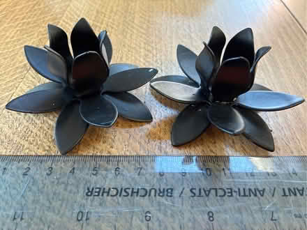 Photo of free Two flower petal candle holders, for candles approx 2cm diam (Great Boughton CH3) #1